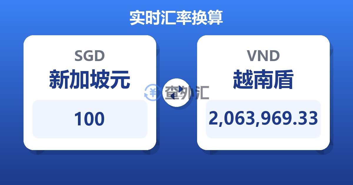100新加坡元兑越南盾