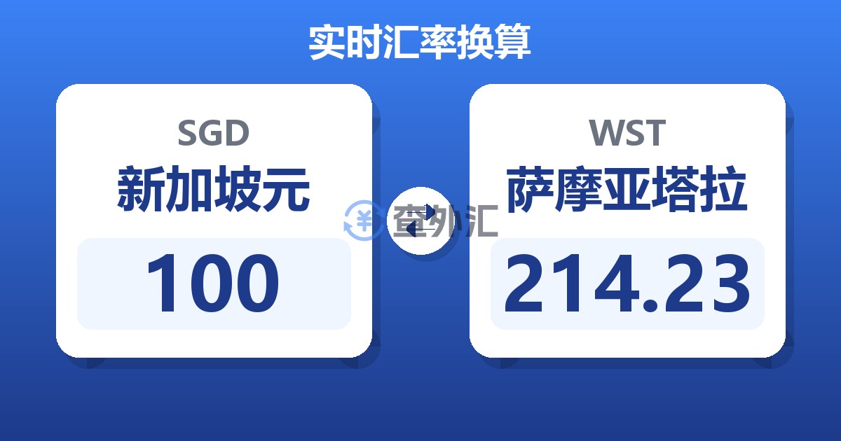 100新加坡元兑萨摩亚塔拉