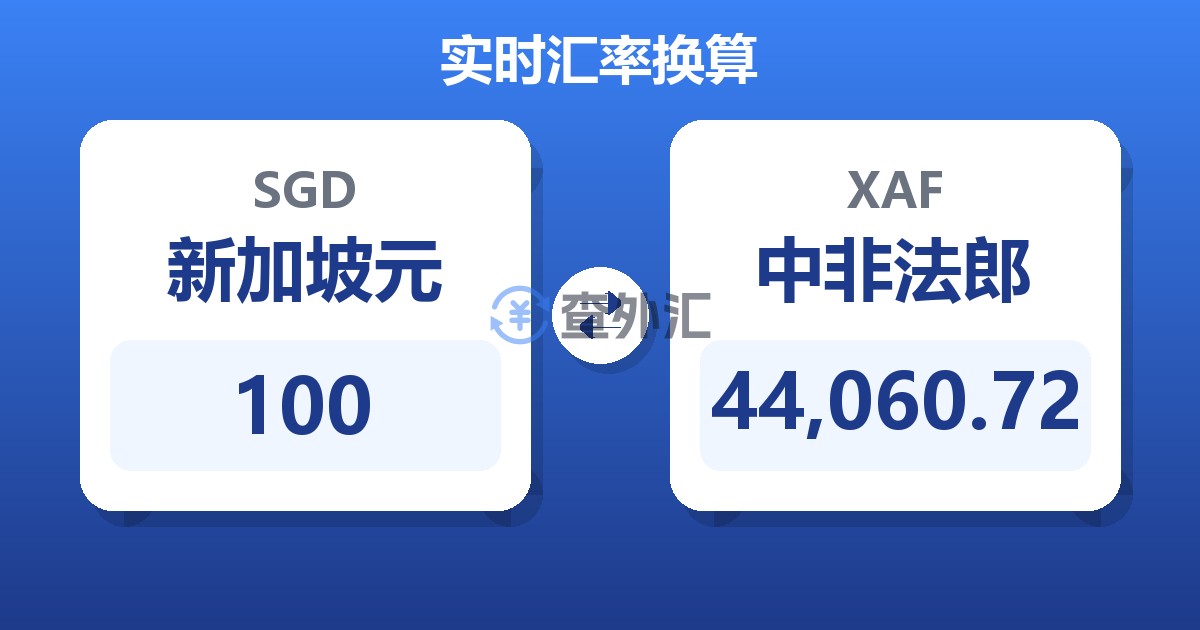 100新加坡元兑中非法郎