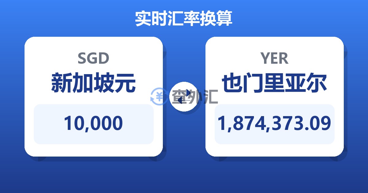 10,000新加坡元兑也门里亚尔