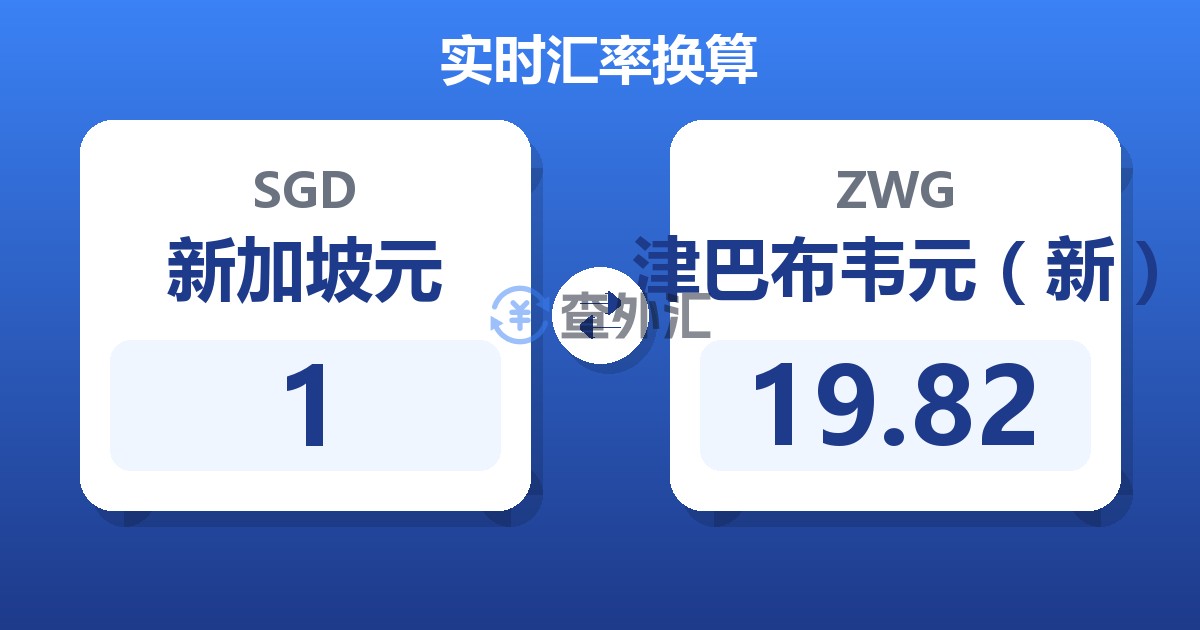 1新加坡元兑津巴布韦元（新）