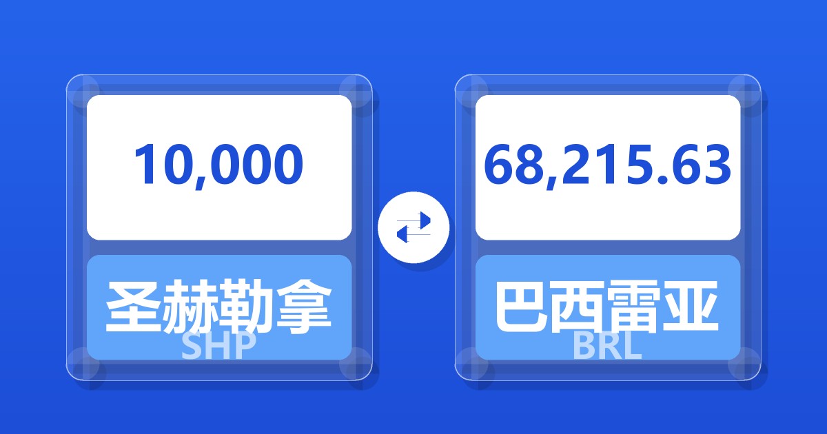 10,000圣赫勒拿镑兑巴西雷亚尔