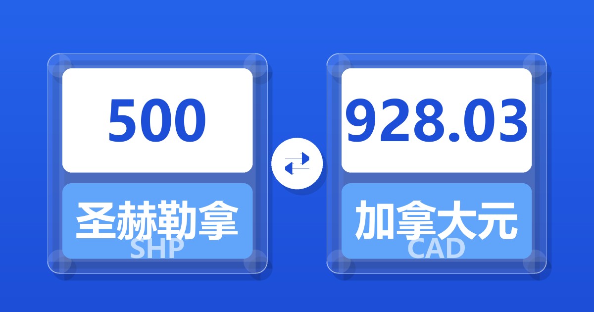 500圣赫勒拿镑兑加拿大元