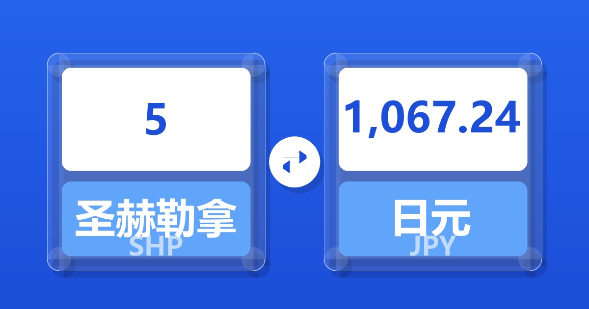 5圣赫勒拿镑兑日元