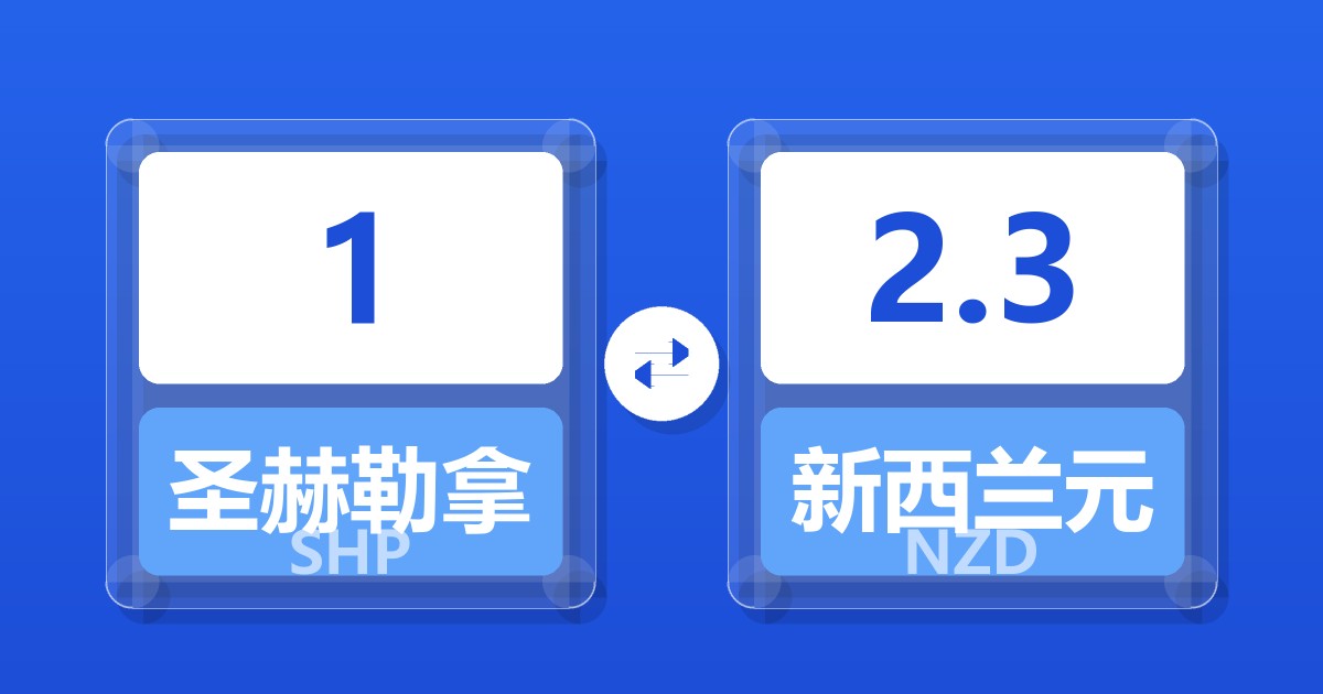 圣赫勒拿镑对新西兰元汇率换算器