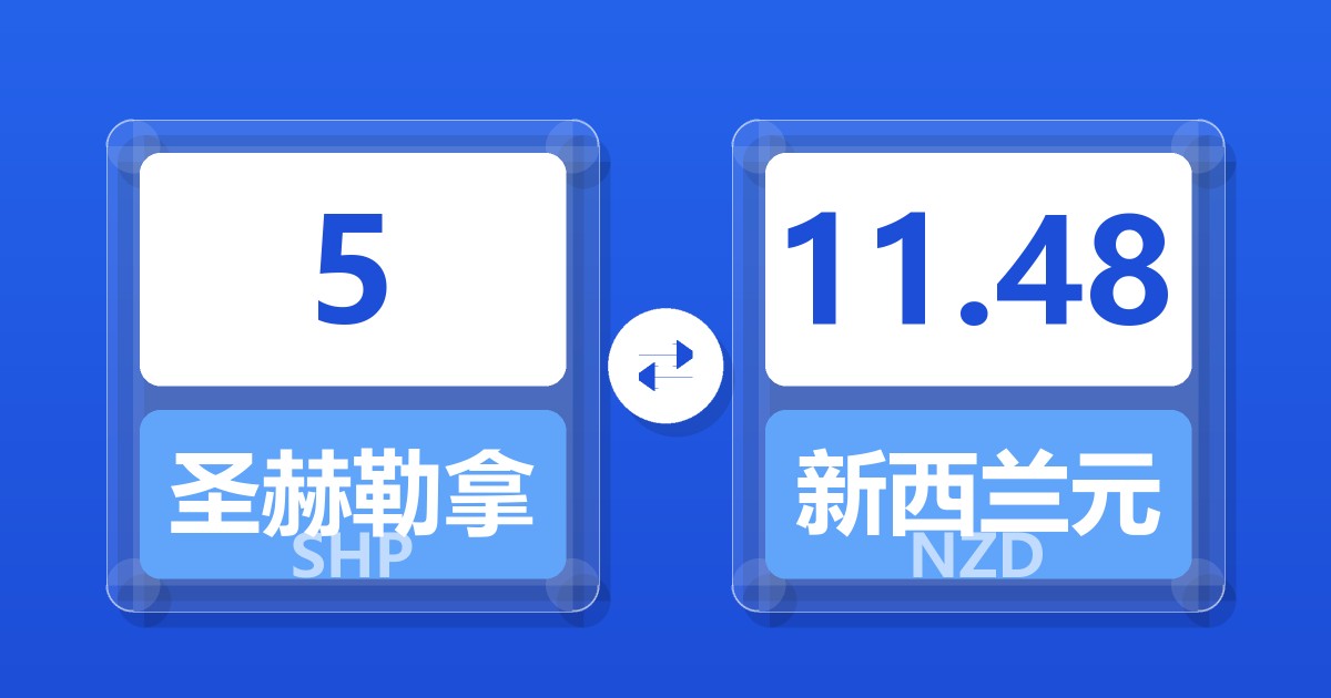 5圣赫勒拿镑兑新西兰元