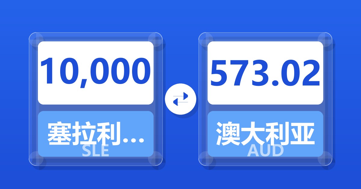 10,000塞拉利昂利昂兑澳大利亚元