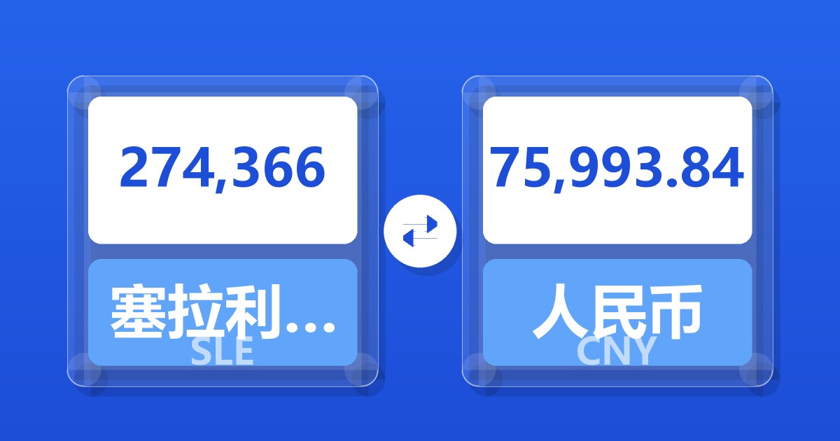 274,366塞拉利昂利昂兑人民币