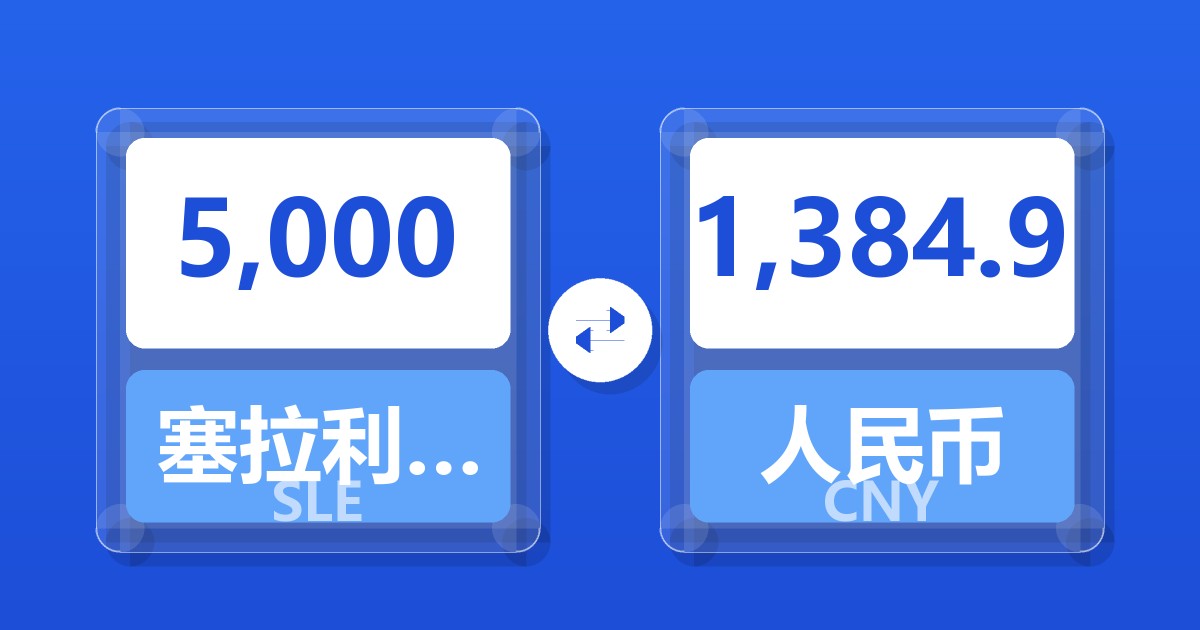 5,000塞拉利昂利昂兑人民币