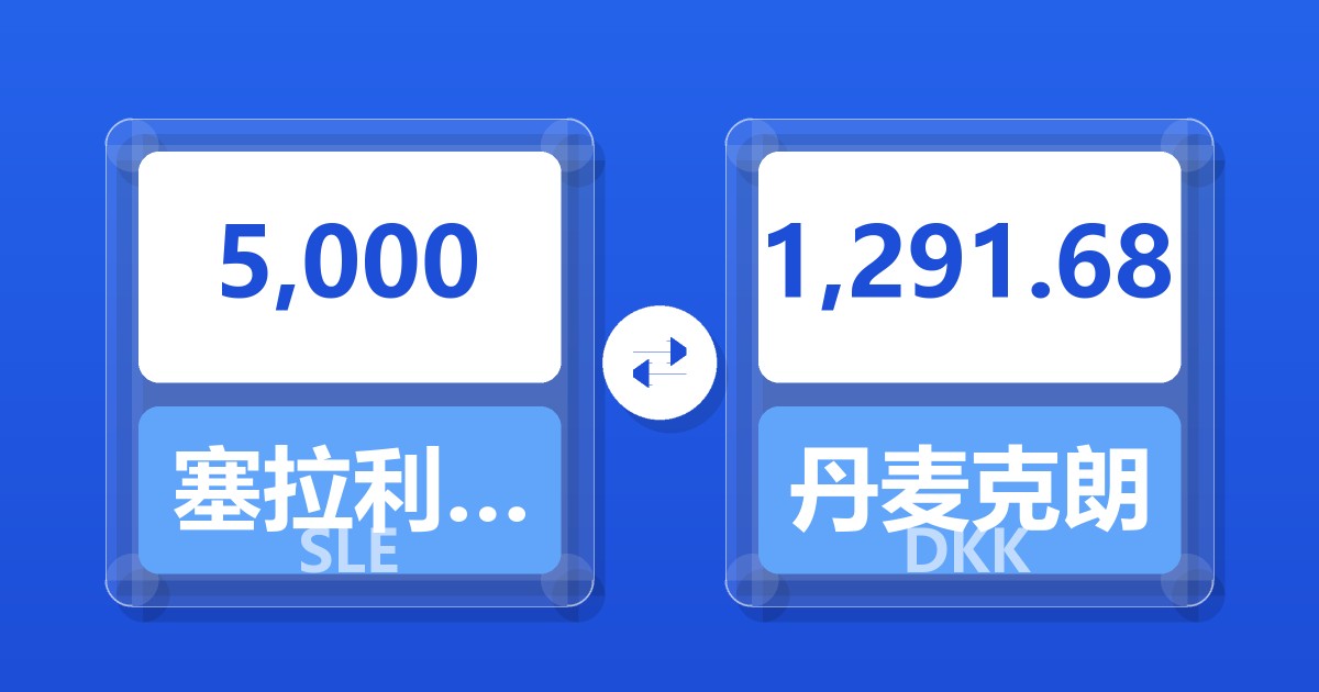 5,000塞拉利昂利昂兑丹麦克朗