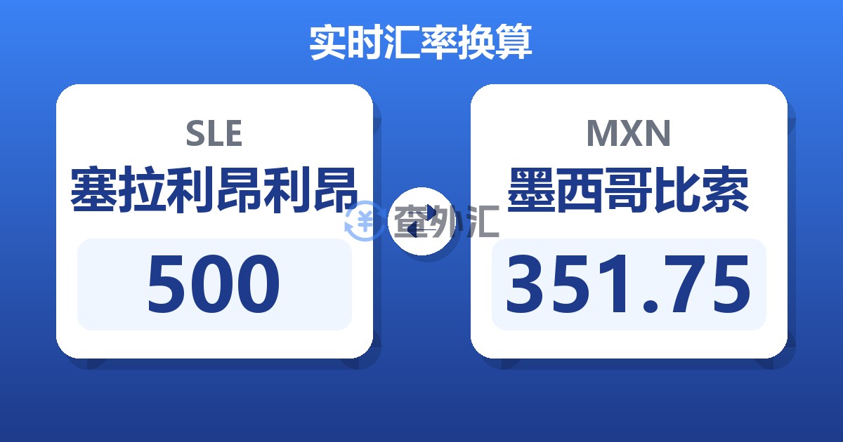 500塞拉利昂利昂兑墨西哥比索