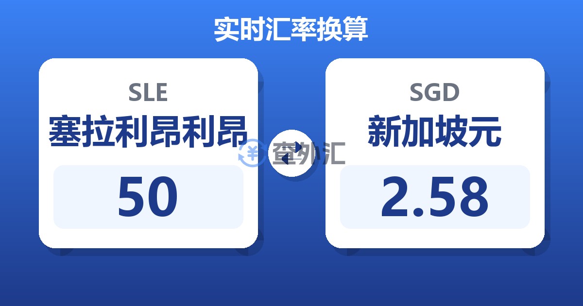 50塞拉利昂利昂兑新加坡元