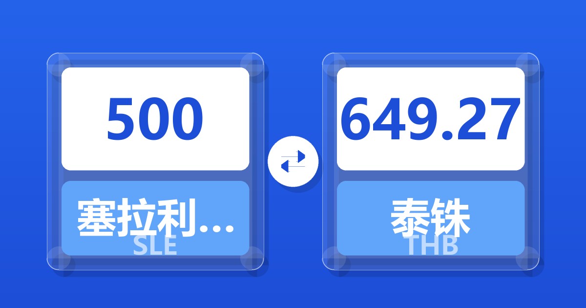 500塞拉利昂利昂兑泰铢