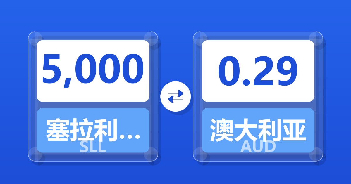 5,000塞拉利昂利昂（旧）兑澳大利亚元