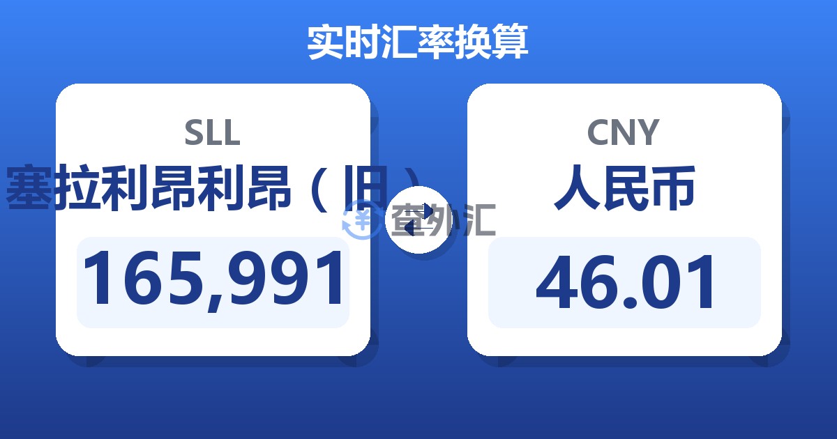 165,991塞拉利昂利昂（旧）兑人民币