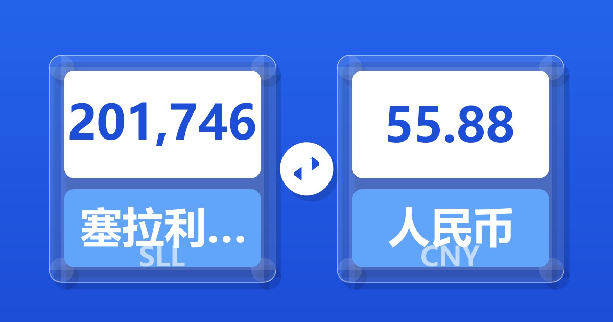 201,746塞拉利昂利昂（旧）兑人民币