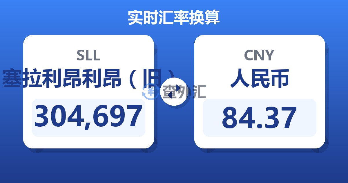 304,697塞拉利昂利昂（旧）兑人民币