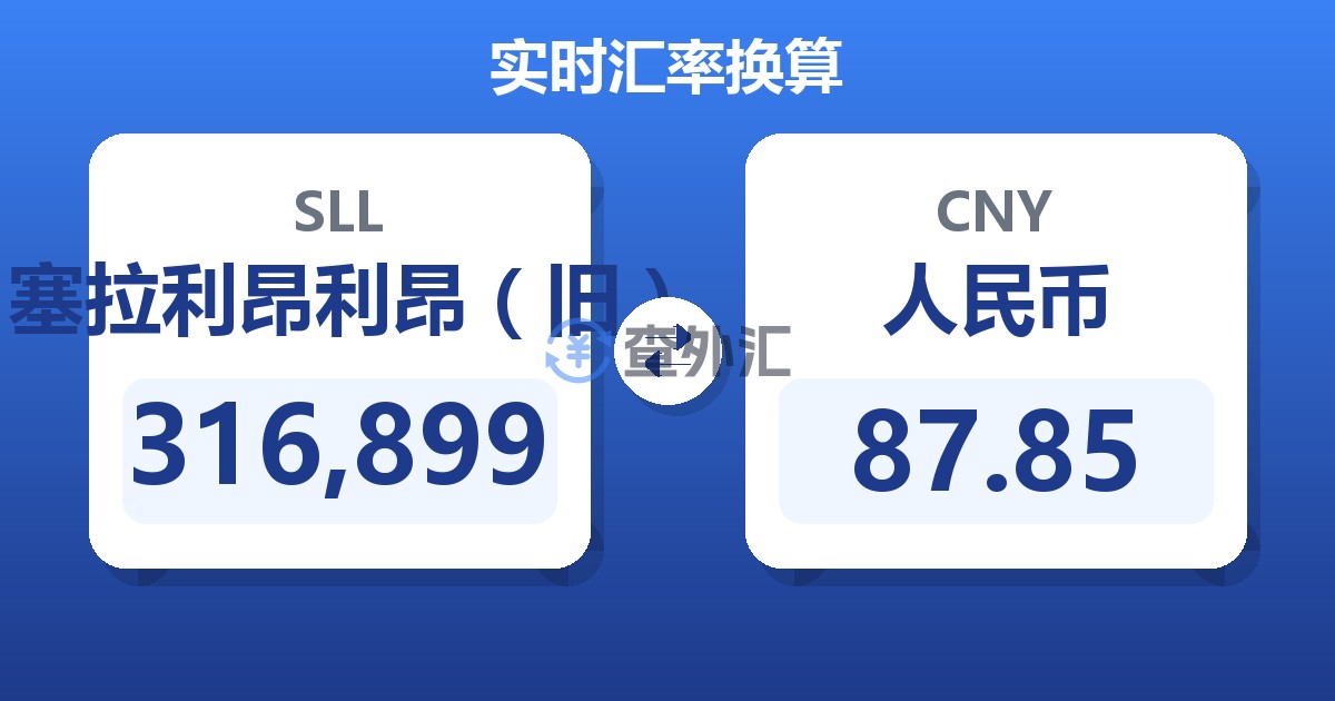 316,899塞拉利昂利昂（旧）兑人民币
