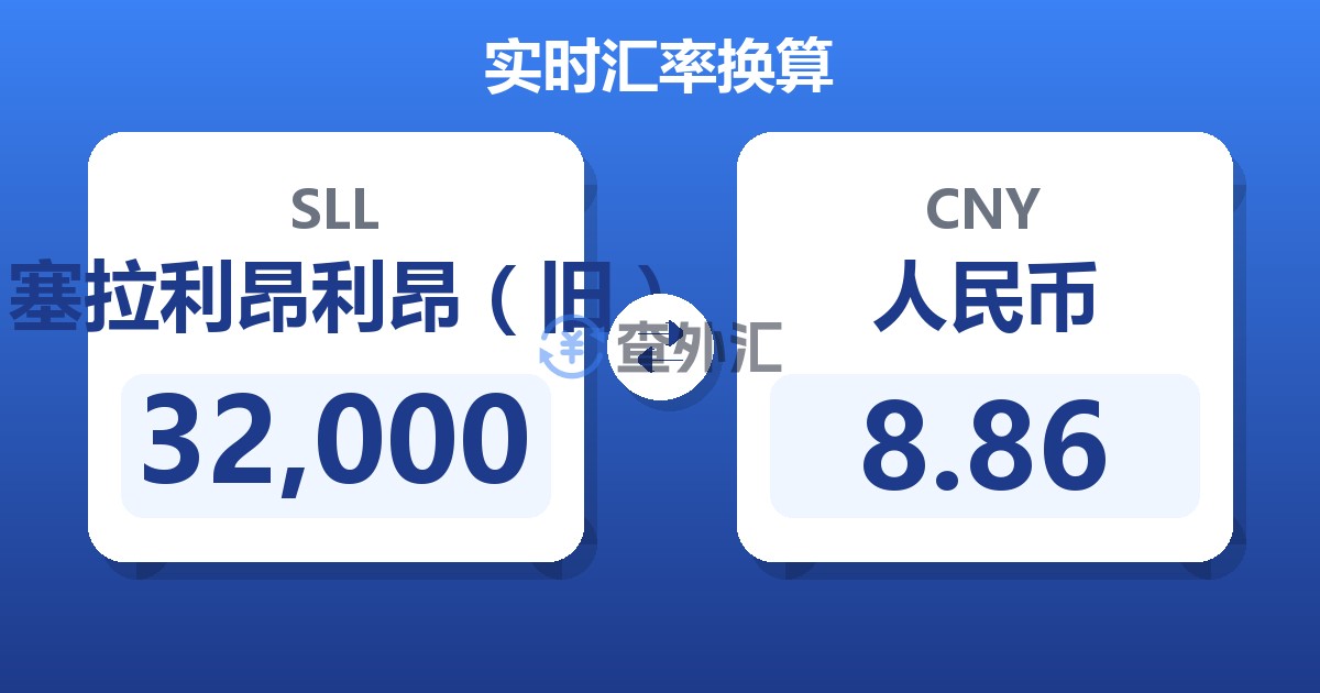 32,000塞拉利昂利昂（旧）兑人民币