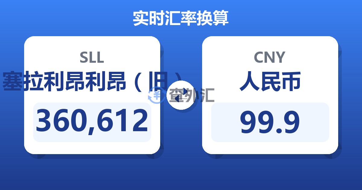 360,612塞拉利昂利昂（旧）兑人民币