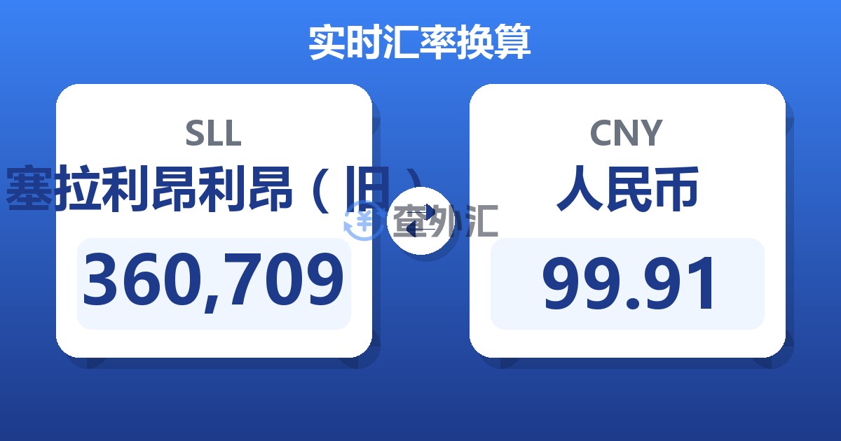 360,709塞拉利昂利昂（旧）兑人民币