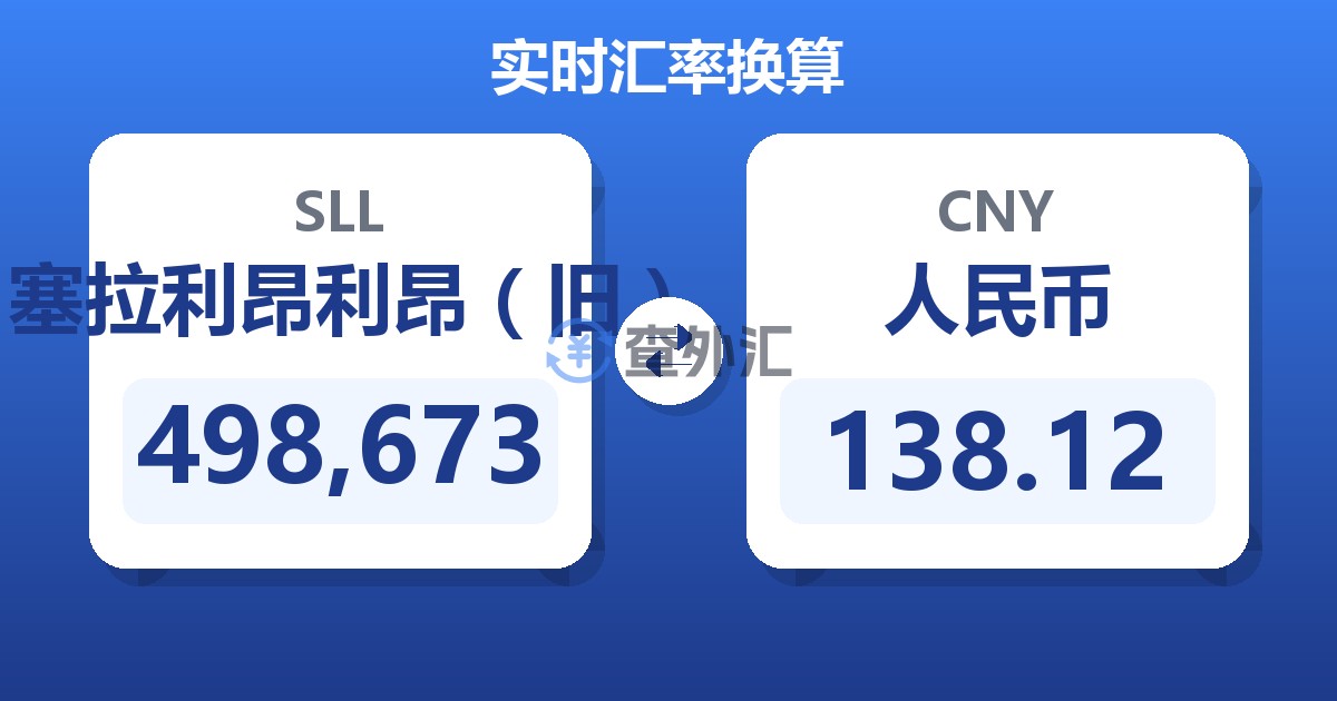 498,673塞拉利昂利昂（旧）兑人民币