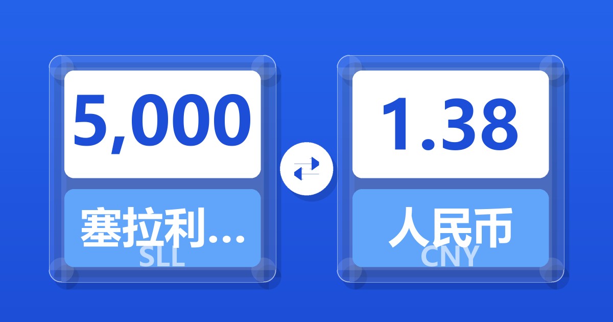 5,000塞拉利昂利昂（旧）兑人民币