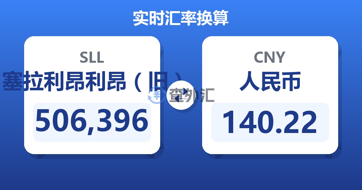 506,396塞拉利昂利昂（旧）兑人民币
