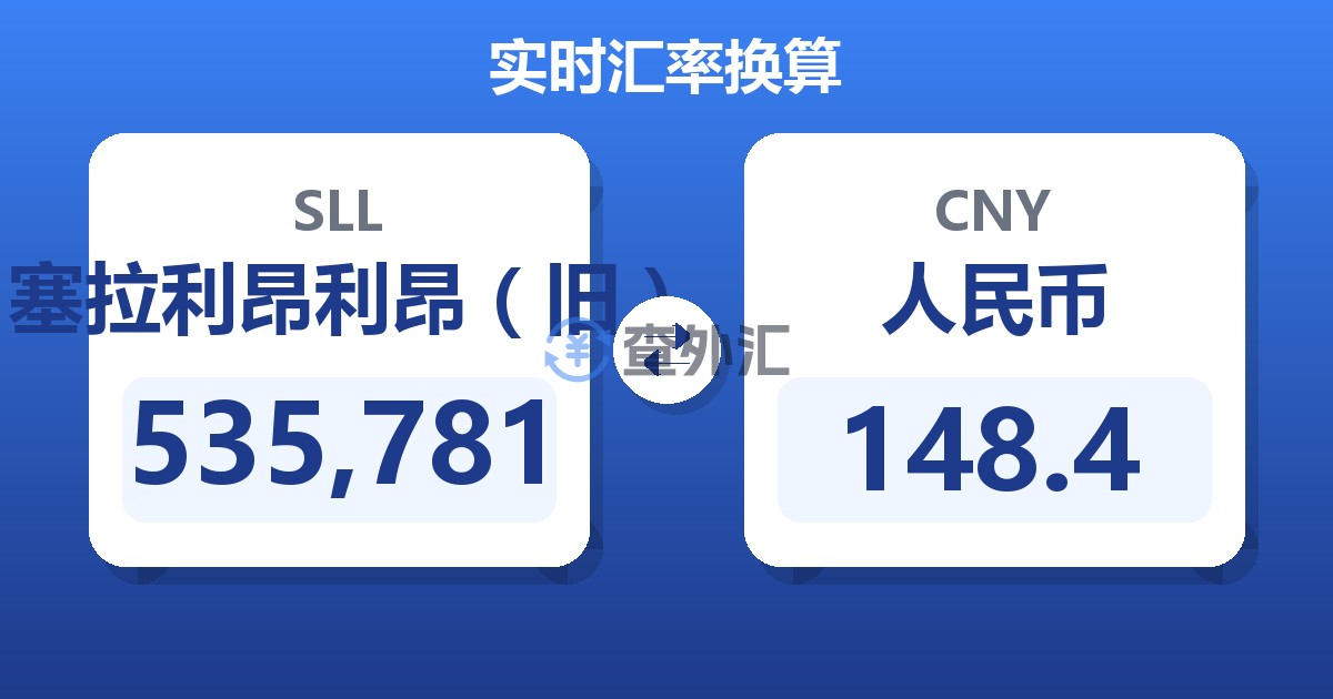 535,781塞拉利昂利昂（旧）兑人民币
