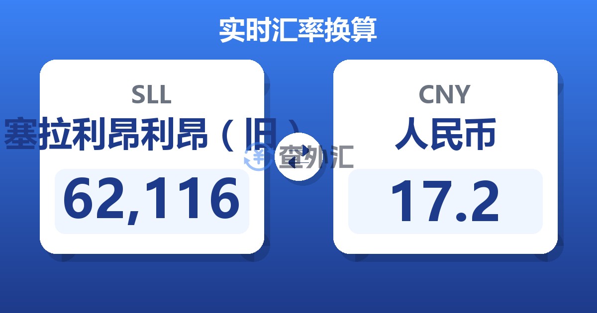 62,116塞拉利昂利昂（旧）兑人民币