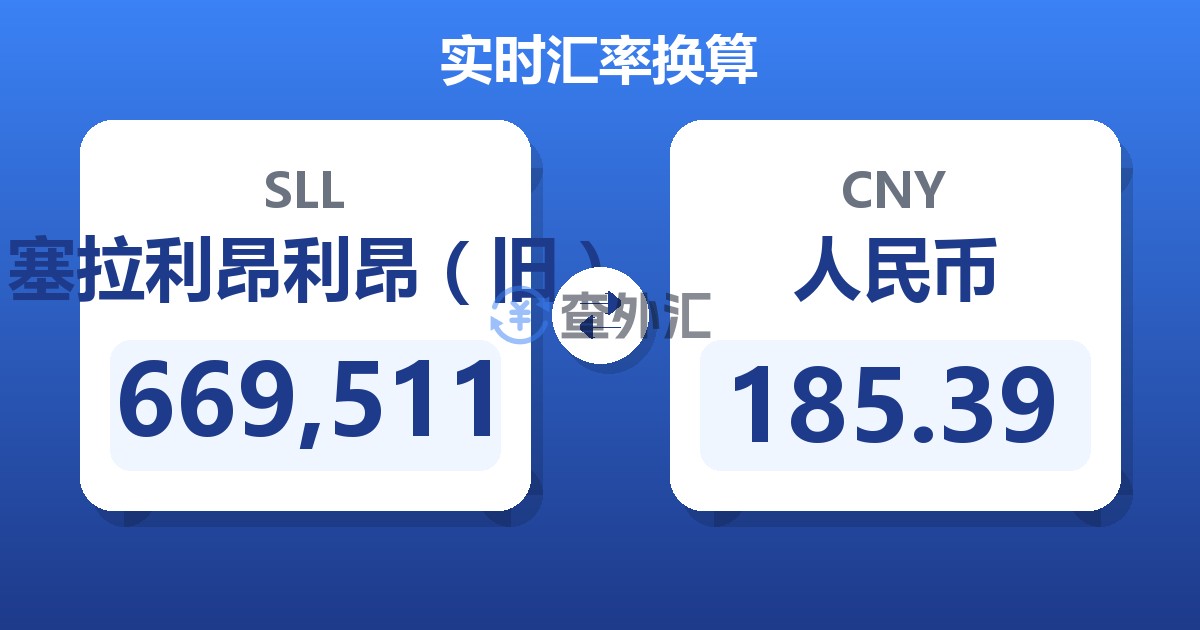 669,511塞拉利昂利昂（旧）兑人民币