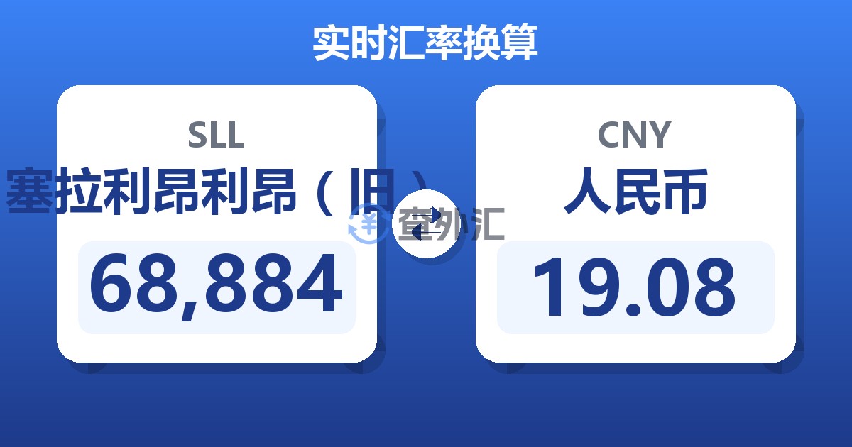 68,884塞拉利昂利昂（旧）兑人民币
