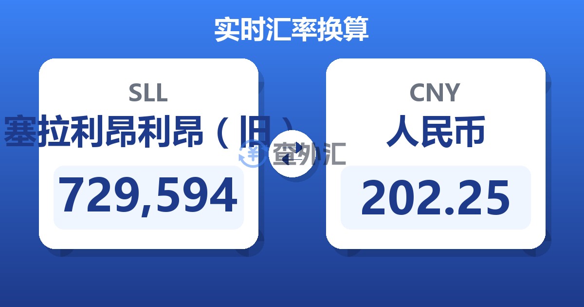 729,594塞拉利昂利昂（旧）兑人民币