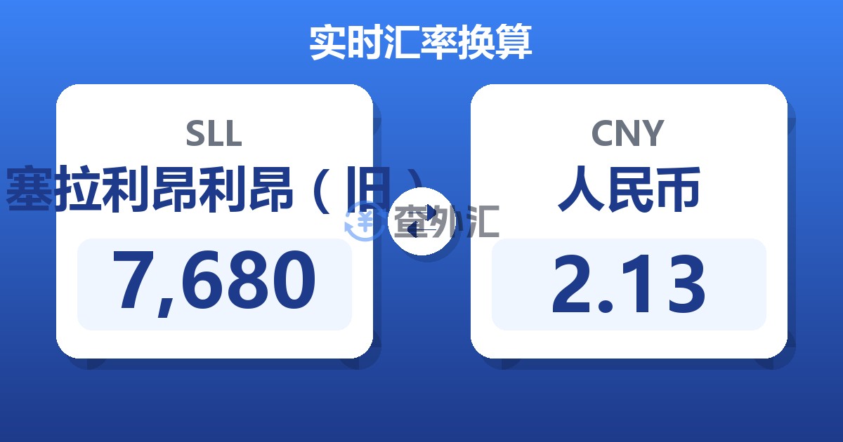 7,680塞拉利昂利昂（旧）兑人民币
