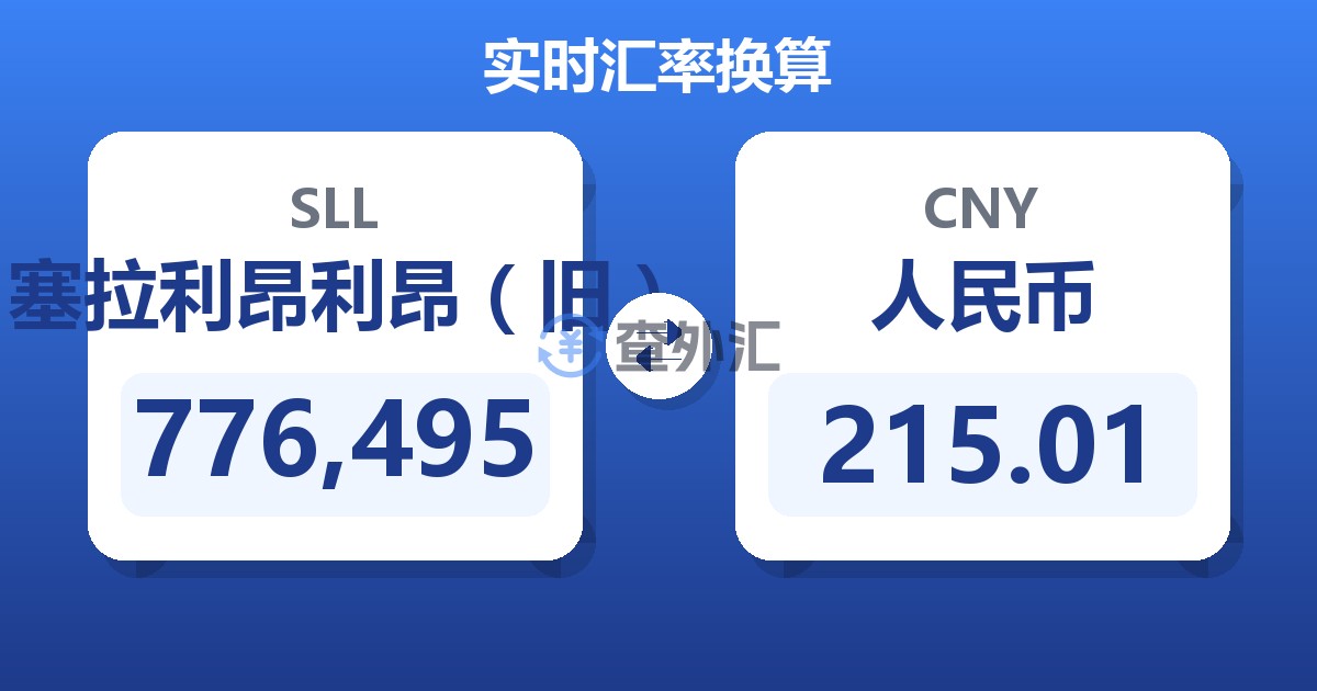 776,495塞拉利昂利昂（旧）兑人民币