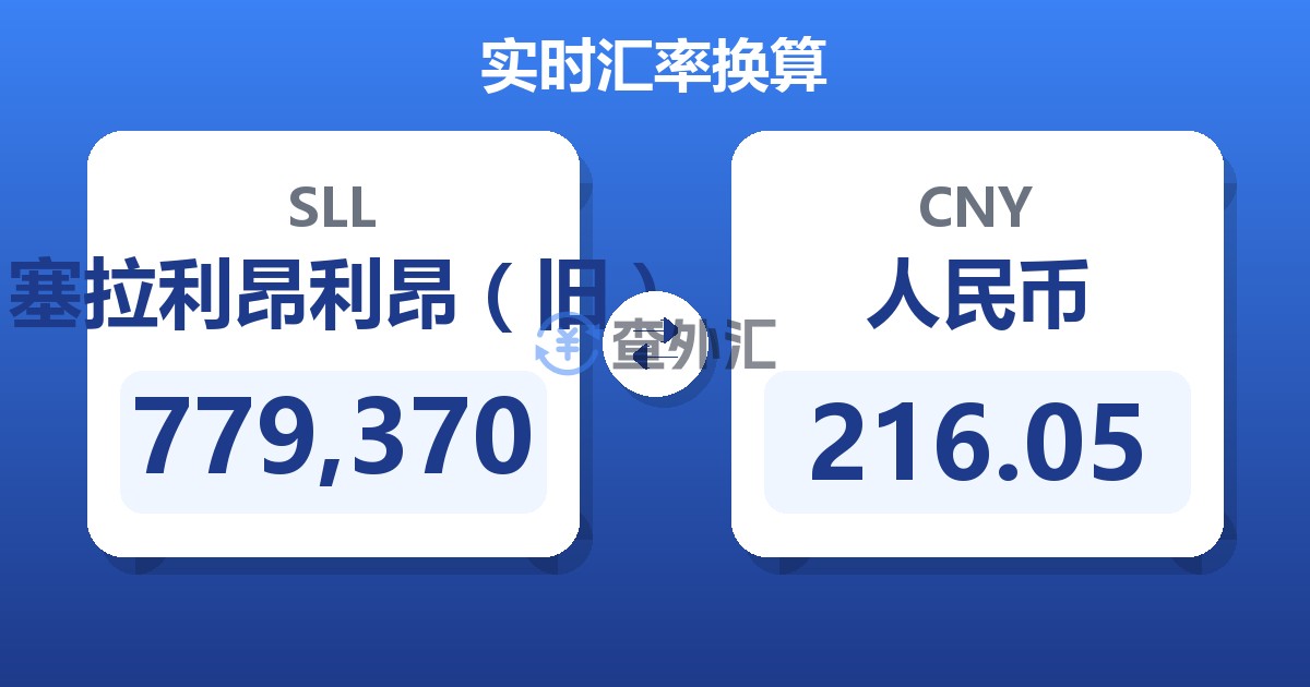 779,370塞拉利昂利昂（旧）兑人民币