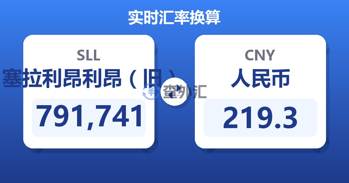 791,741塞拉利昂利昂（旧）兑人民币