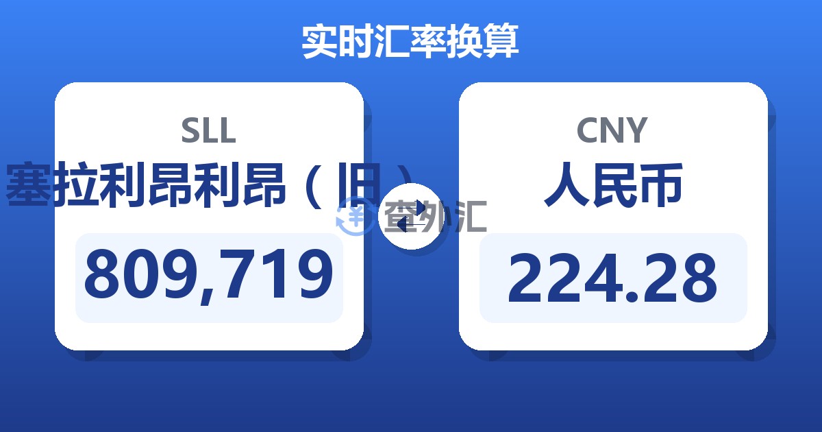 809,719塞拉利昂利昂（旧）兑人民币