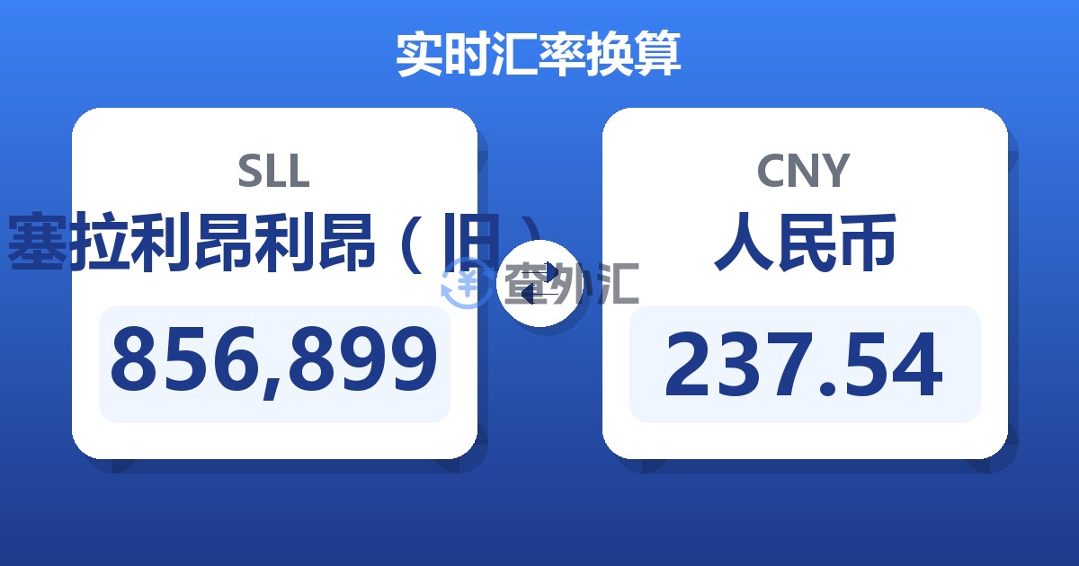 856,899塞拉利昂利昂（旧）兑人民币