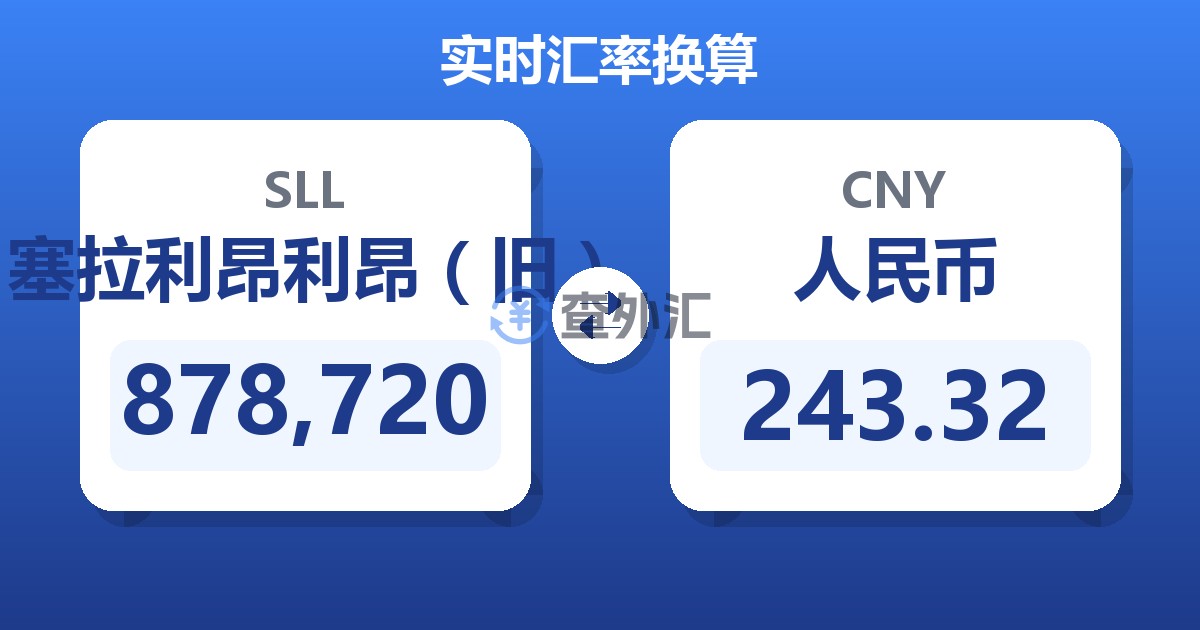 878,720塞拉利昂利昂（旧）兑人民币