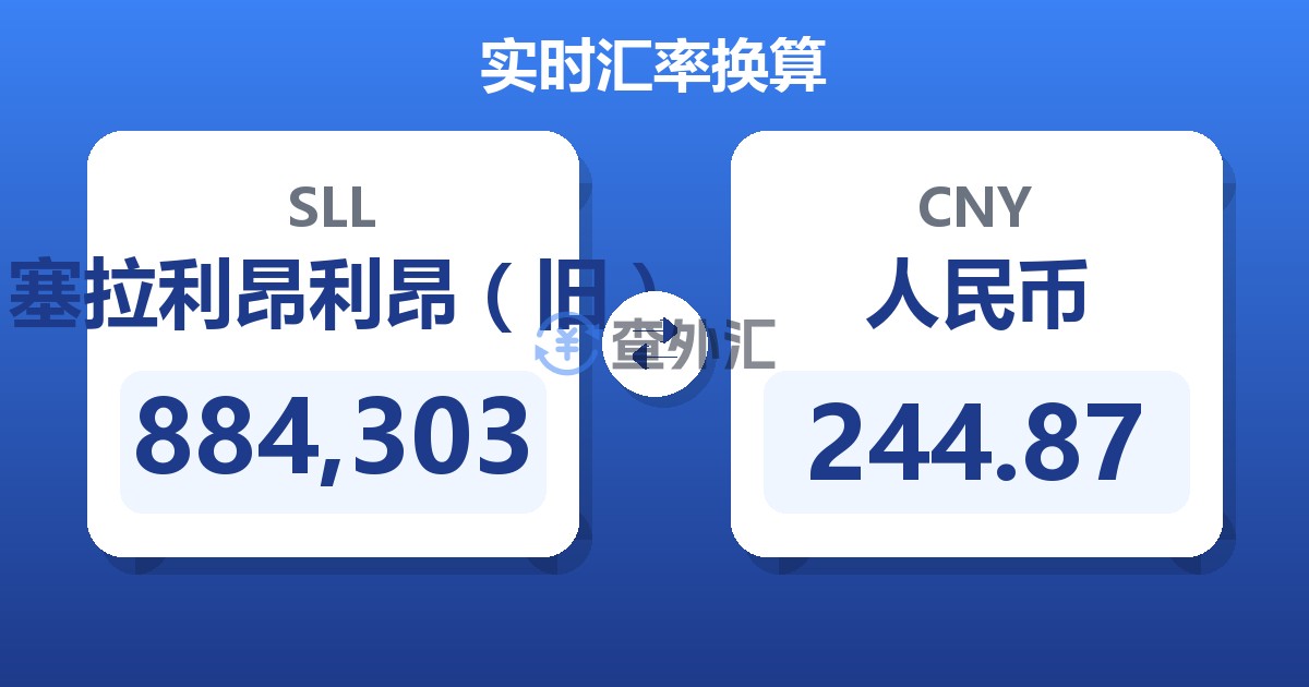 884,303塞拉利昂利昂（旧）兑人民币