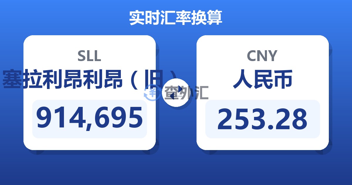 914,695塞拉利昂利昂（旧）兑人民币