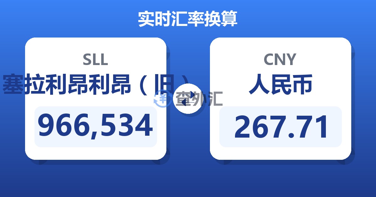 966,534塞拉利昂利昂（旧）兑人民币