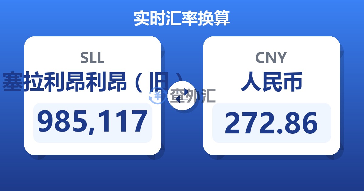 985,117塞拉利昂利昂（旧）兑人民币