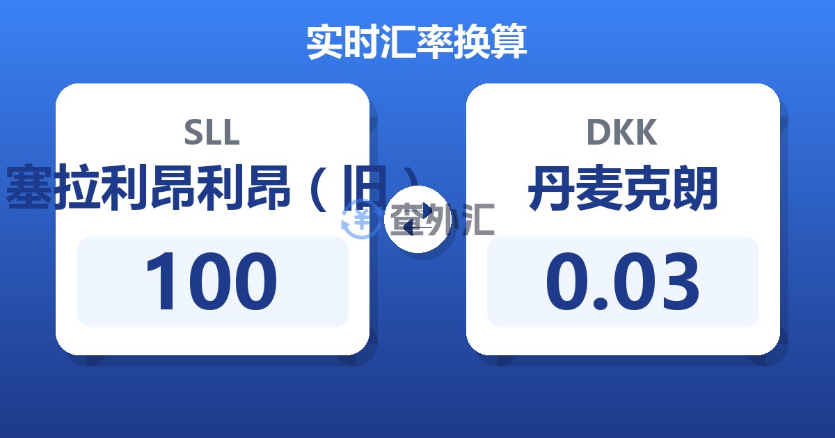 100塞拉利昂利昂（旧）兑丹麦克朗