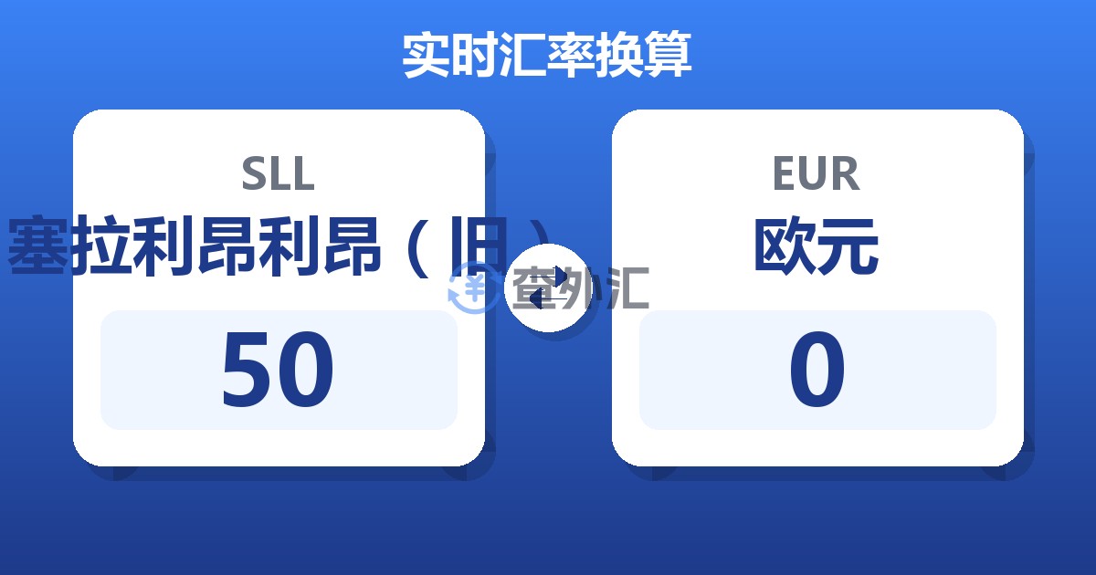 50塞拉利昂利昂（旧）兑欧元