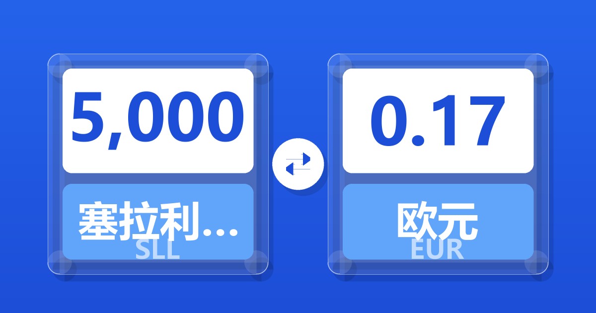 5,000塞拉利昂利昂（旧）兑欧元