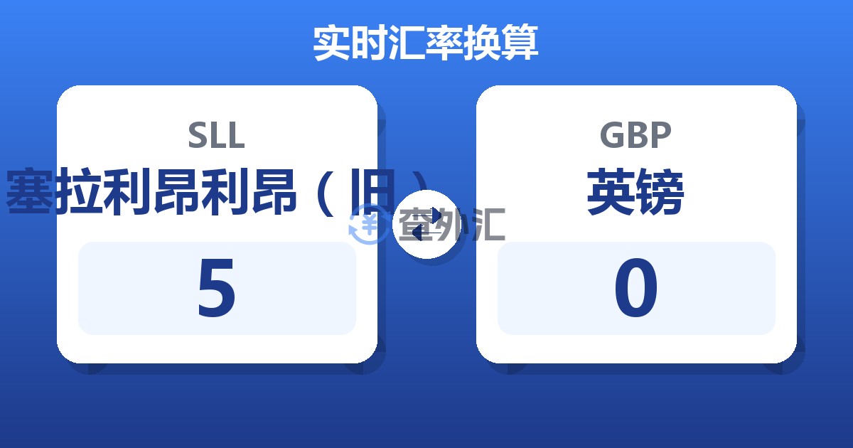 5塞拉利昂利昂（旧）兑英镑