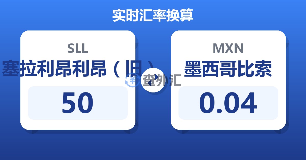 50塞拉利昂利昂（旧）兑墨西哥比索