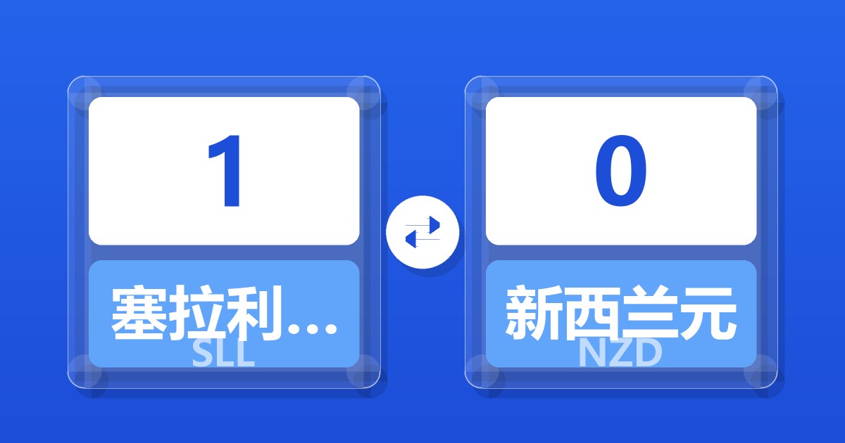 1塞拉利昂利昂（旧）兑新西兰元